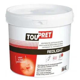 Enduit Allégé Rebouchage Lissage Pâte Toupret Redlight Blanc Seau 4l Prix Bas