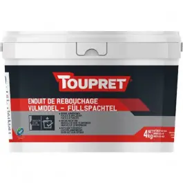 Achat Immédiat Enduit de Rebouchage en Pâte Toupret Blanc Seau 4 kg