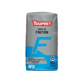 Meilleur Choix Enduit de Finition en Poudre Toupret F Blanc Sac 15 kg