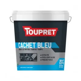 Enduit de Finition en Pâte Toupret Cachet Bleu Blanc Seau 20 kg Expédition Rapide