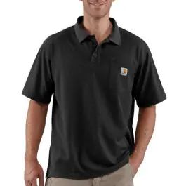 Dernier Modèle Polo Carhartt Work Pocket S/S K570 Black