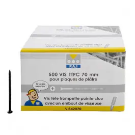 Solde Vis Tête Trompette 8 x 70 mm PAI, boîte de 500