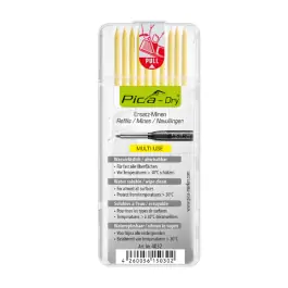 Mine 2,8mm pour Crayon de chantier Pica Dry® 4032 Jaune, Lot de 10 Jusqu'à Épuisement Des Stocks