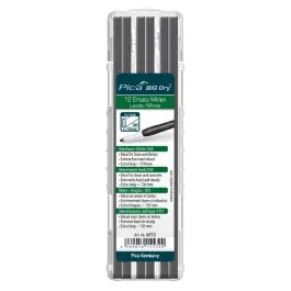 Usine Directe Mine 2x5mm pour Crayon de chantier Pica Big Dry® 6055 Graphite 10H x12