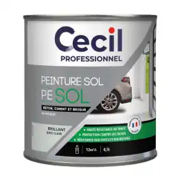 Peinture Sol Haute Resistance au Trafic Cecil PE SOL Gris Clair 0,5L Expédition Rapide