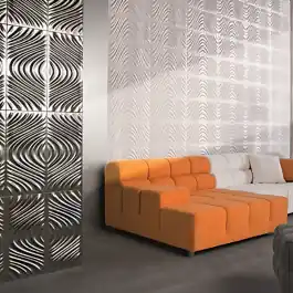 Carrelage mural Dune megalos silver, effet métal 3D, 30x60cm, la pièce Livraison Express