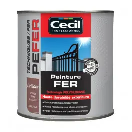 Peinture Fer Extérieur Haute Durabilité Cecil PE FER Rouge Basque 0,5L Nouvel Arrivage