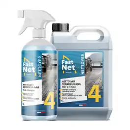 Nettoyant Dégriseur Bois Prêt à l‘emploi Dalep FastNet 4, Bidon de 1L Offre Exclusive