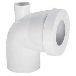 Nouvelle Collection Pipe WC Coudée Rigide Wirquin Ø100 mm Mâle avec Piquage 71020201
