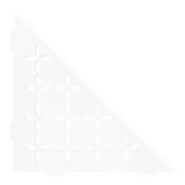 Etagère d‘Angle de Douche Schlüter-Shelf-E-S1 Floral 210x210 Blanc mat Prix Bas