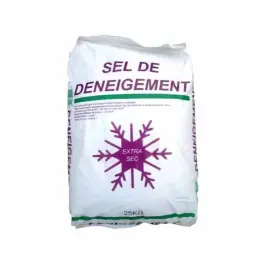 Sel de Déneigement 25 kg Vente Directe