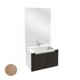 Nouveauté Meuble salle de bain Struktura J.Delafon 80 cm/portes Merisier Romana