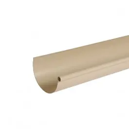 Gouttière PVC demi-ronde à coller Sable Nicoll, dev 25 cm, long. 4m Satisfait Ou Remboursé