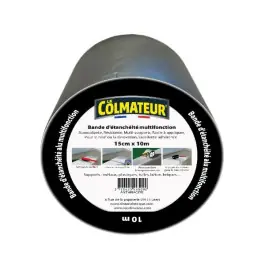 Bande d‘étanchéité Le Colmateur Anthracite, 150 mm x 10 m Commander Vite