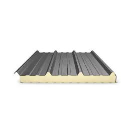 Panneau Sandwich isolé Ondatherm® T 40mm Gris RAL 7037 1x7,60 m Vente Directe