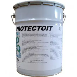 Authentique Revêtement Toiture Imperméabilisant Dalep Protectoit Rouge Pot 4L