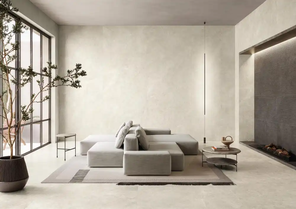Satisfait Ou Remboursé Carrelage effet ardoise LIMESTONE WHITE 120X120 rectifié