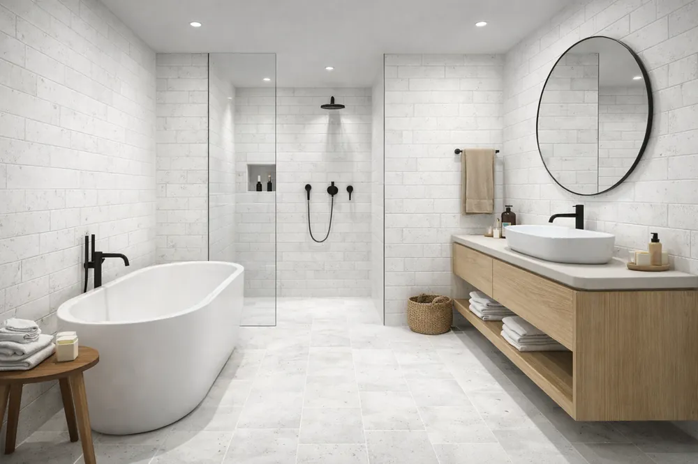 Expédié Aujourd'hui Carrelage intérieur sol et mur grès cérame JAZBA WHITE 6X24,6