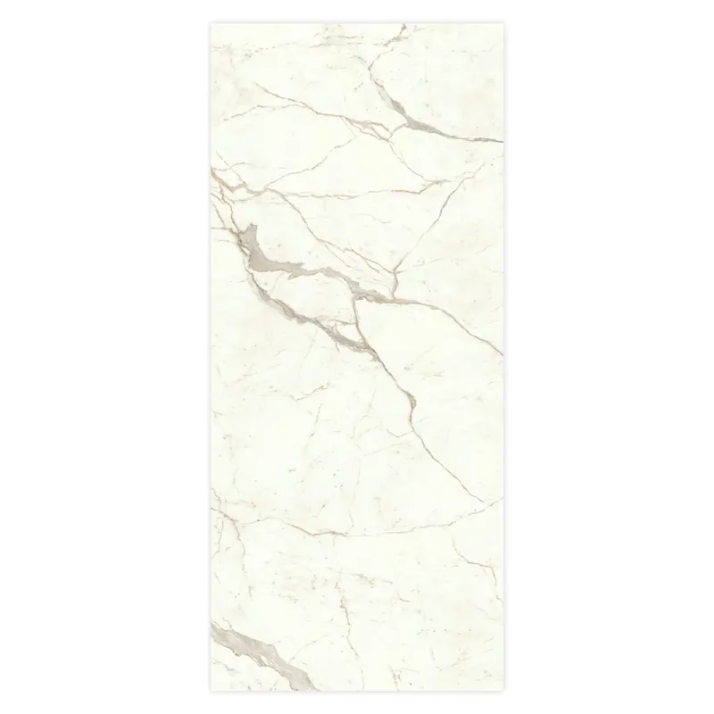 Carrelage effet Marbre Blanc Calacatta Prima 278x120x0,6 cm Silk Faventa - Mur intérieur Nouveauté