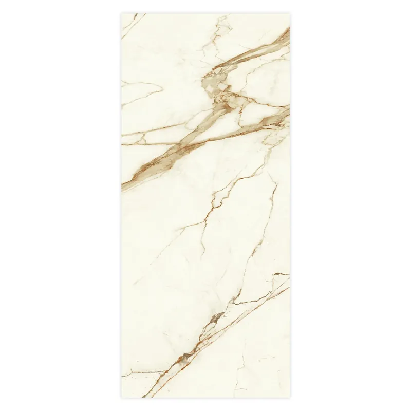 Expédition Rapide Carrelage effet Marbre Blanc Calacatta Supreme 278x120x0,6 cm Brillant Faventa - Mur intérieur
