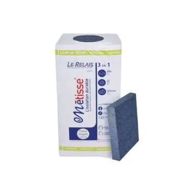 Panneau laine d‘isolation Métisse RT 20 kg/m³ (1200 x 600) Quantité Limitée