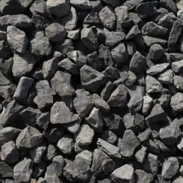 Authentique Gravier concassé Basalte Gris Anthracite carrossable (Granulométrie 6/10)