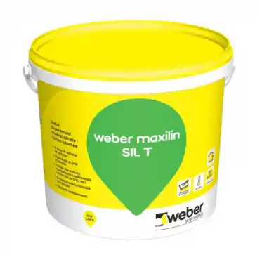 Offre Spéciale Enduit de parement minéral silicate Weber Maxilin Sil T finition talochée (25 kg)