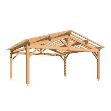 Populaire Carport 2 pans 6x5m en bois massif douglas - Tuilable