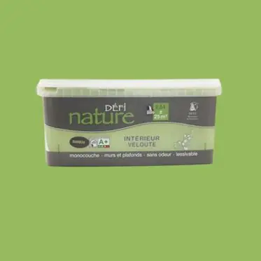 Satisfait Ou Remboursé Peinture végétale teintée d‘origine naturelle - Défi Nature - Vert bambou