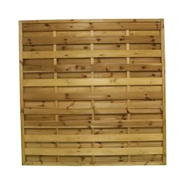 Usine Directe Panneau Brise Vue Bois Pin du Nord Marron Traité (cl. 4), Alterné Droit, H45, 180x180cm (pièce)