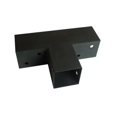 Connecteur Express en T pour Assemblage de Poteaux Bois - gris noir Offre Spéciale