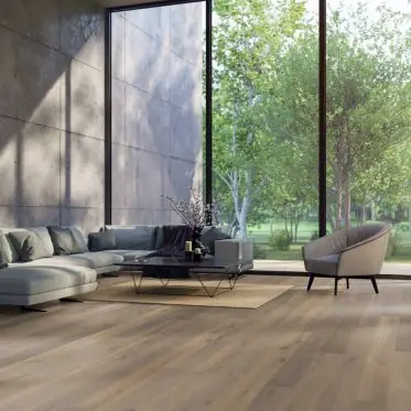 Offre Spéciale Parquet contrecollé HARO 4000 Chêne Fumé Léger Blanc Puro Sauvage Brossé NaturaLin plus 4V - 13,5×180×2200 mm