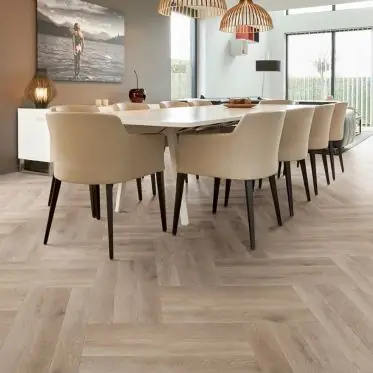 Sol COREtec Naturals Herringbone Meadow chevrons 4 chanfreins 8×110×660 mm clipsable avec sous-couche liège Dernière Chance